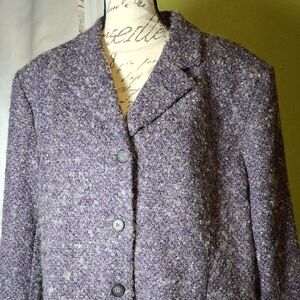 Jones New York Purple Textured Blazer